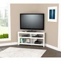 Inval Corner TV Stand 50 in. W Washed Oak Fits TVs Up to 50 in. with Cable Management MTV-16919